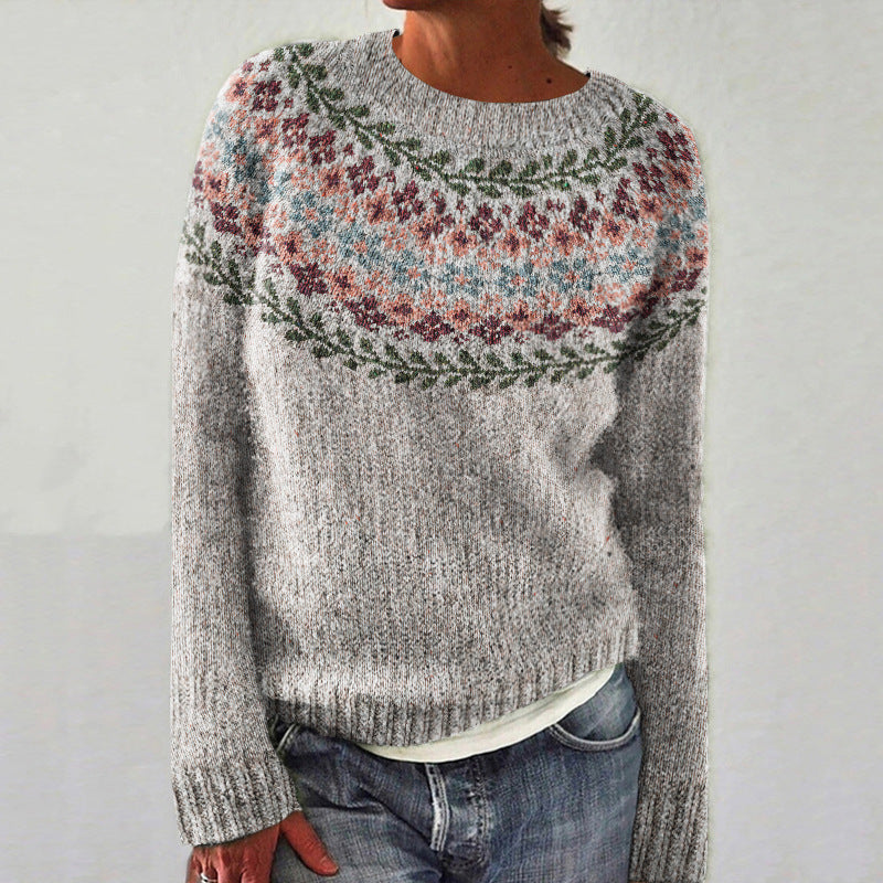 EMELIE™ | Floral knitting sweater