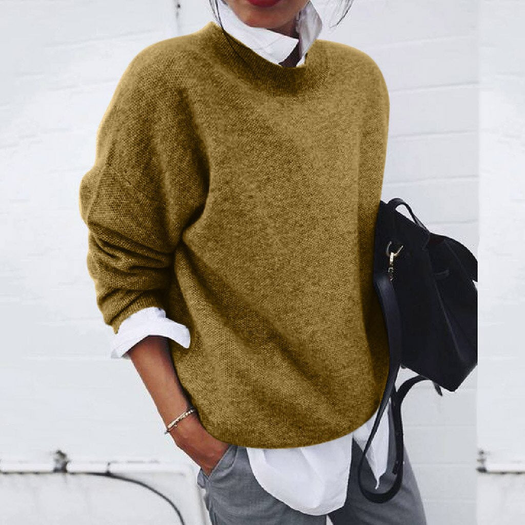 Matilda™ | Cosy Knitted Sweater with Faux Layered Shirt